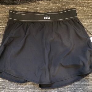 ALO Yoga Black Tennis Skirt